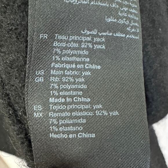 Sandro Yak Cardigan Black Size Medium V-Neck Knit - Picture 11 of 13